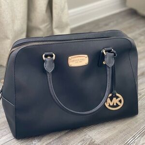 Michael Kors Saffiano Satchel Black with Handles